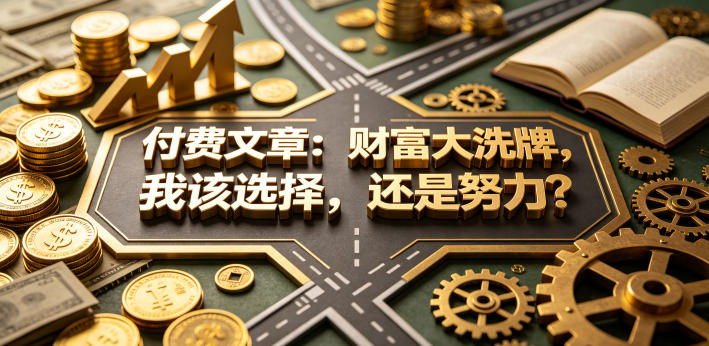 付费文章：财富大洗牌，我该选择，还是努力？-旺仔资源库