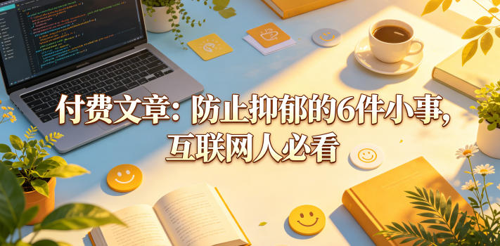 付费文章：防止抑郁的6件小事，互联网人必看！-云推网创项目库