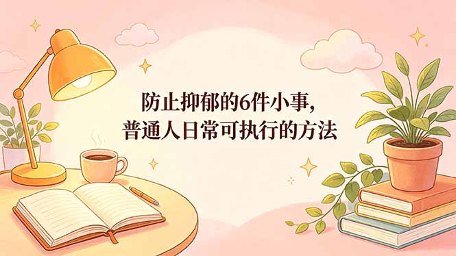 付费文章：防止抑郁的6件小事，普通人日常可执行的方法-吾爱自习网