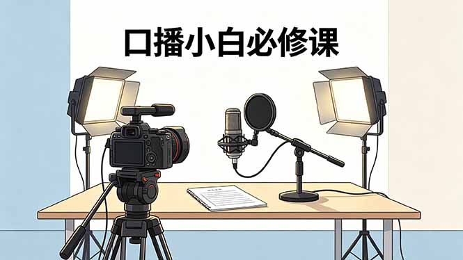 口播小白必修课：录像收音灯光设备+脚本撰写，搭专业级录制场景-吾爱自习网