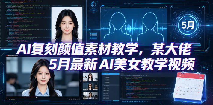 AI复刻颜值素材教学,某大佬5月最新AI美女教学视频,内含4月好物复刻教学-吾爱自习网