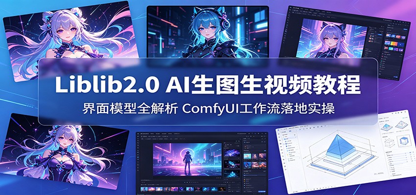 Liblib2.0 AI生图生视频教程：界面模型全解析，ComfyUI工作流落地实操-吾爱自习网