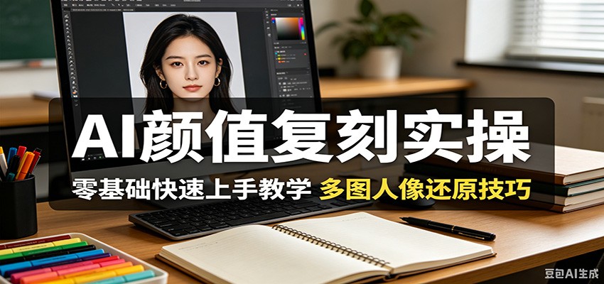 AI颜值复刻实操，零基础快速上手教学，多图人像还原技巧-喜学网