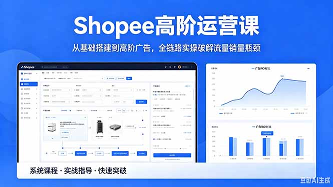 Shopee高阶运营课-2026年5月更新，从基础搭建到高阶广告，全链路实操破解流量销量瓶颈-我爱发帖