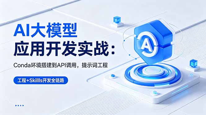 AI 大模型应用开发实战：Conda环境搭建到API调用，提示词工程+Skills开发全链路-我爱发帖