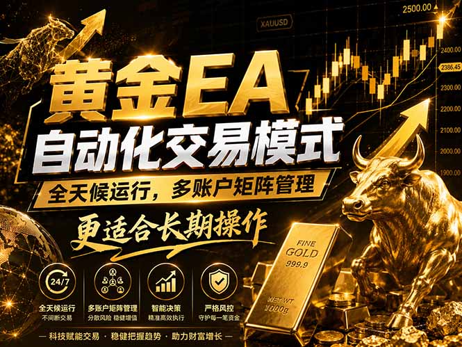 黄金EA量化：多窗口矩阵稳定运行，系统自动执行，收益空间持续放大-我爱发帖