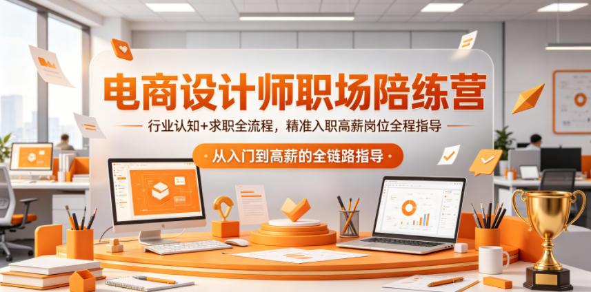 电商设计师职场陪练营，行业认知+求职全流程，精准入职高薪岗位全程指导福星网赚创业资源-网赚项目-副业赚钱-互联网创业-资源整合福星网赚资源