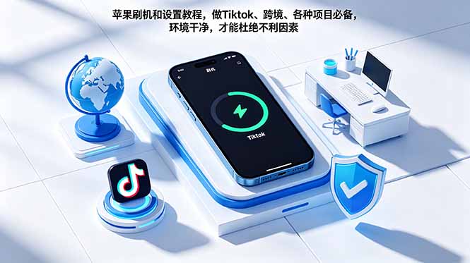 苹果刷机和设置教程，做Tiktok、跨境、各种项目必备，环境干净，才能杜绝不利因素-旺仔资源库
