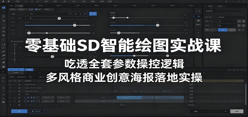 零基础SD智能绘图实战课：吃透全套参数操控逻辑，多风格商业创意海报落地实操福星网赚创业资源-网赚项目-副业赚钱-互联网创业-资源整合福星网赚资源