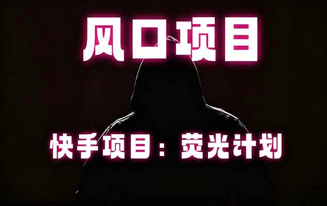 快手风口项目，荧光计划托管，长期稳定，适合批量做-旺仔资源库