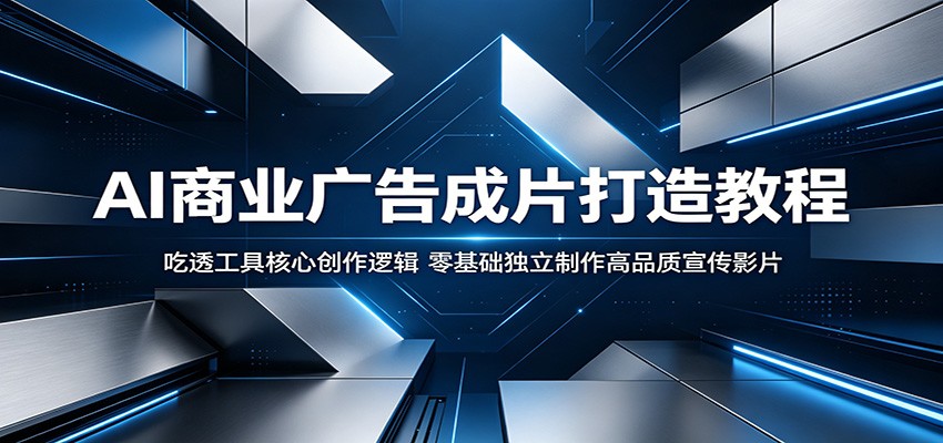 AI商业广告成片打造教程:吃透工具核心创作逻辑,零基础独立制作高品质宣传影片-樵渔匹