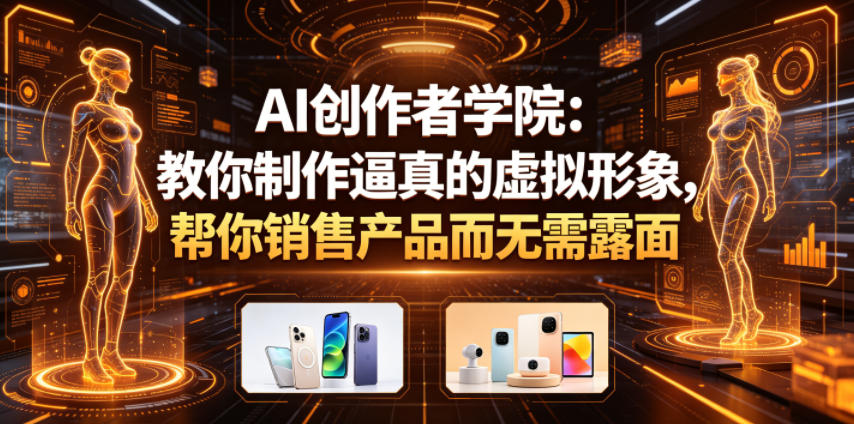 AI创作者学院：教你制作逼真的虚拟形象，帮你销售产品而无需露面【原创双语字幕】福星网赚创业资源-网赚项目-副业赚钱-互联网创业-资源整合福星网赚资源