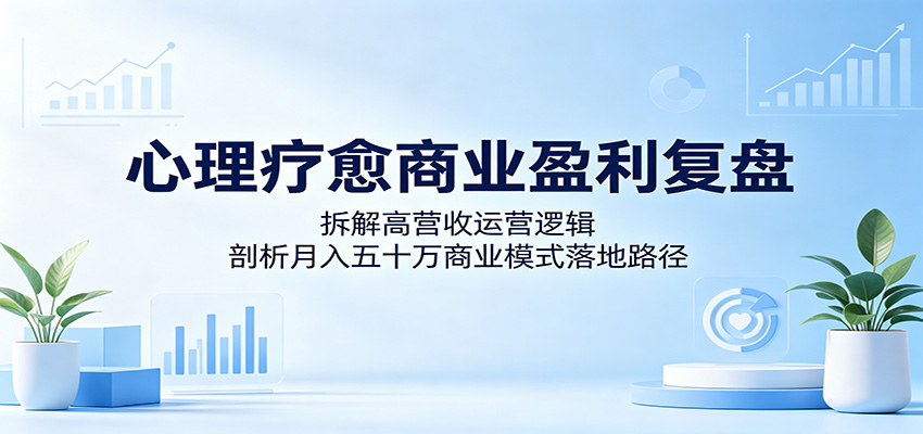 心理疗愈商业盈利复盘：拆解高营收运营逻辑，剖析月入五十万商业模式落地路径福星网赚创业资源-网赚项目-副业赚钱-互联网创业-资源整合福星网赚资源