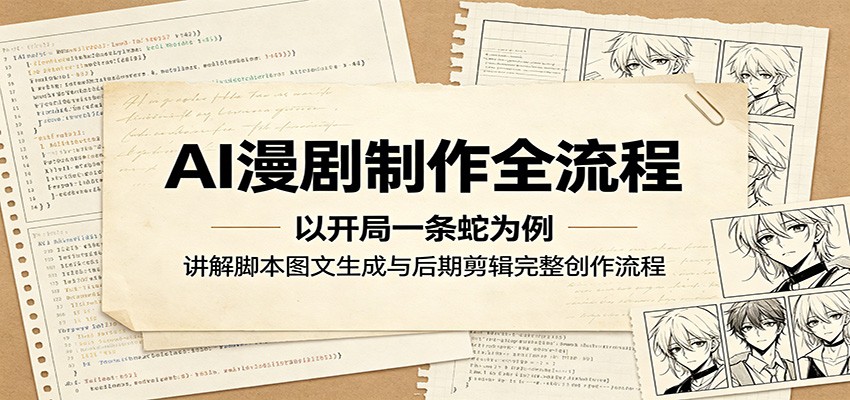 AI漫剧制作全流程：以开局一条蛇为例，讲解脚本图文生成与后期剪辑完整创作流程-奉壹网创