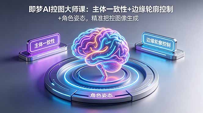 即梦AI控图大师课:主体一致性+边缘轮廓控制+角色姿态,精准把控图像生成-旺仔资源库