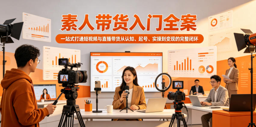 素人带货入门全案，一站式打通短视频与直播带货从认知、起号、实操到变现的完整闭环-niguangts