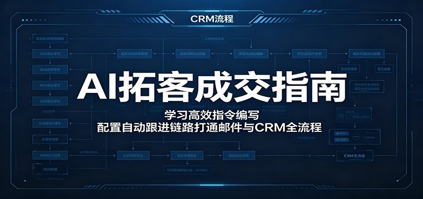 AI拓客成交指南：学习高效指令编写，配置自动跟进链路打通邮件与CRM全流程福星网赚创业资源-网赚项目-副业赚钱-互联网创业-资源整合福星网赚资源
