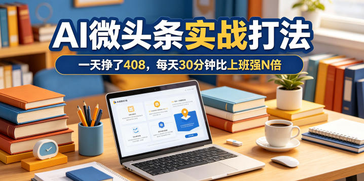 一天挣了408，AI微头条实战打法，每天30分钟比上班强N倍福星网赚创业资源-网赚项目-副业赚钱-互联网创业-资源整合福星网赚资源