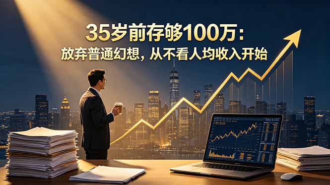 35岁前存够100万：放弃普通幻想，从不看人均收入开始福星网赚创业资源-网赚项目-副业赚钱-互联网创业-资源整合福星网赚资源