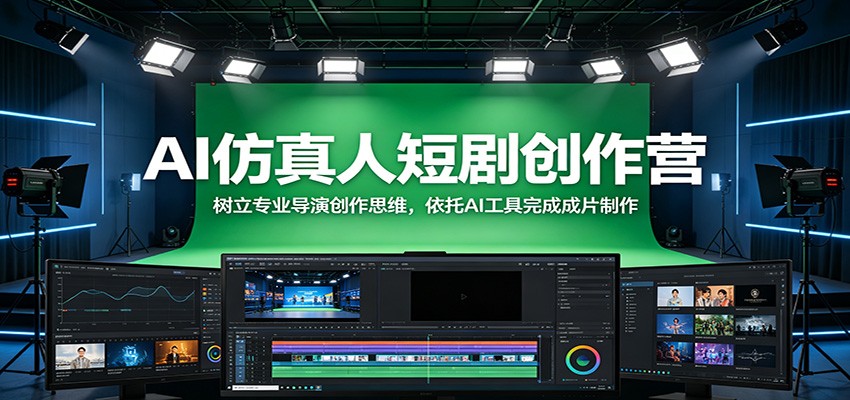 AI仿真人短剧创作营:树立专业导演创作思维,依托AI工具完成成片制作-摇钱树