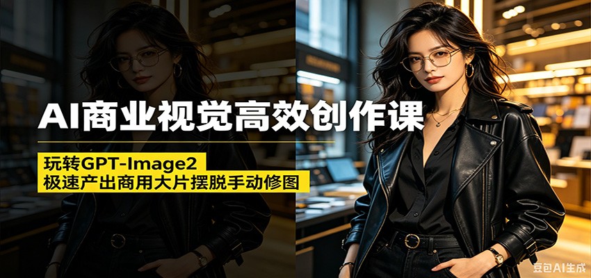 AI商业视觉高效创作课：玩转GPT-Image2，极速产出商用大片摆脱手动修图(更新)-shxbox省心宝盒