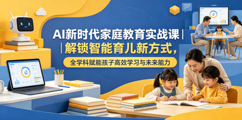 AI新时代家庭教育实战课｜解锁智能育儿新方式，全学科赋能孩子高效学习与未来能力-喜学网