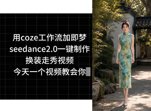 用coze工作流加即梦seedance2.0一键制作换装走秀视频，今天一个视频教会你-旺仔资源库