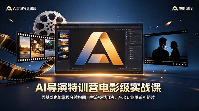 AI导演特训营电影级实战课，零基础也能掌握分镜构图与主流模型用法，产出专业质感AI短片-新时光资源网