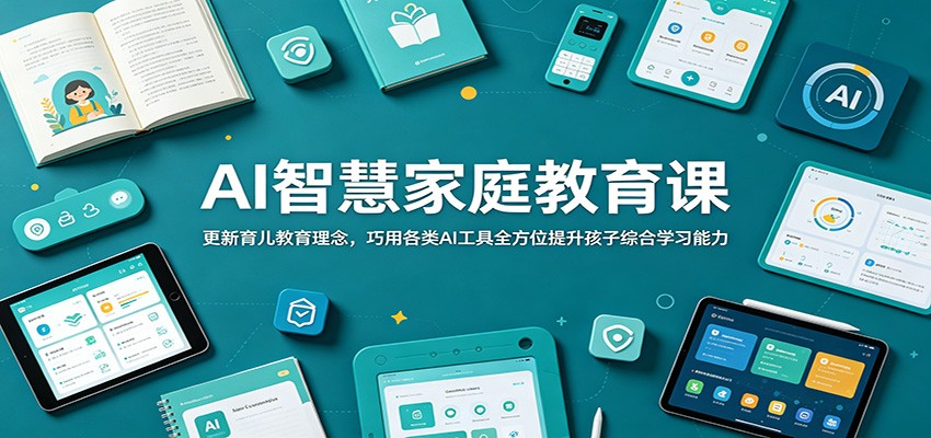 AI智慧家庭教育课:更新育儿教育理念,巧用各类AI工具全方位提升孩子综合学习能力-新时光资源网