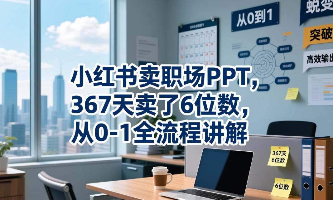 小红书卖职场PPT，367天卖了6位数，从0-1全流程讲解-新时光资源网