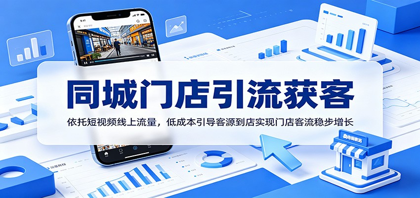 同城门店引流获客:依托短视频线上流量,低成本引导客源到店实现门店客流稳步增长-新时光资源网