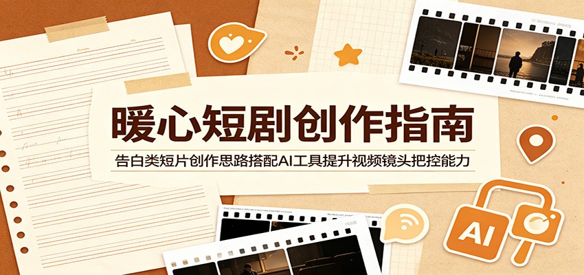 暖心短剧创作指南：告白类短片创作思路搭配AI工具提升视频镜头把控能力-小艾项目网