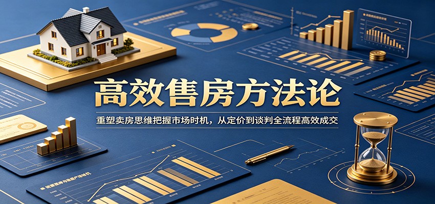 高效售房方法论：重塑卖房思维把握市场时机，从定价到谈判全流程高效成交-吾爱自习网