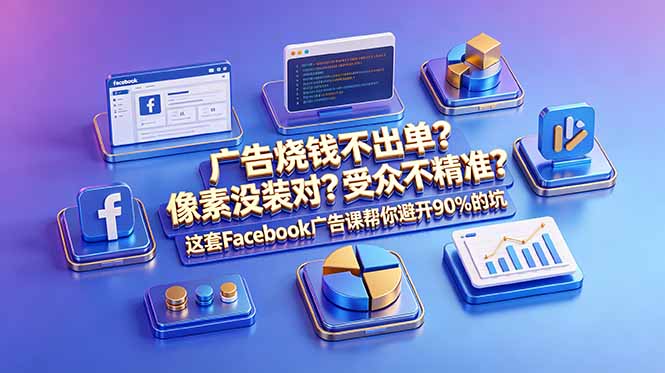 广告烧钱不出单？像素没装对？受众不精准？这套Facebook广告课帮你避开90%的坑-原创双语字幕-新时光资源网