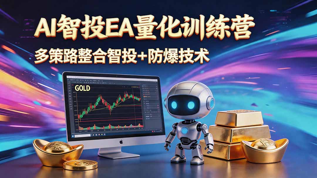 AI智投EA量化运营技术，自动化黄金操盘技术，小白也可以轻松上手日入1000+-喜学网
