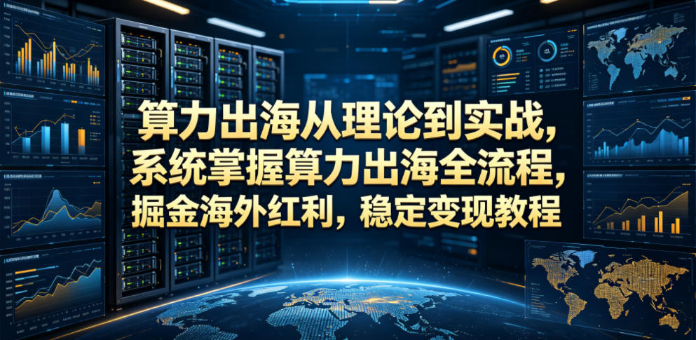 算力出海从理论到实战,系统掌握算力出海全流程,掘金海外红利,稳定变现教程-我爱发帖