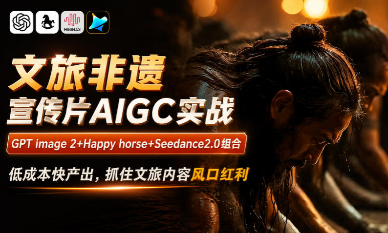 文旅非遗宣传片AIGC实战，GPT image 2+Happy horse+Seedance2.0组合，低成本快产出，抓住文旅内容风口红利-我爱发帖