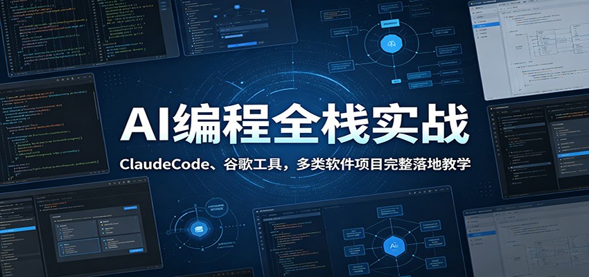 AI编程全栈实战：ClaudeCode、谷歌工具，多类软件项目完整落地教学-小艾项目网