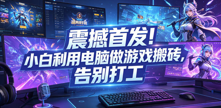 震撼首发!小白利用电脑做游戏搬砖,告别打工【揭秘】-旺仔资源库