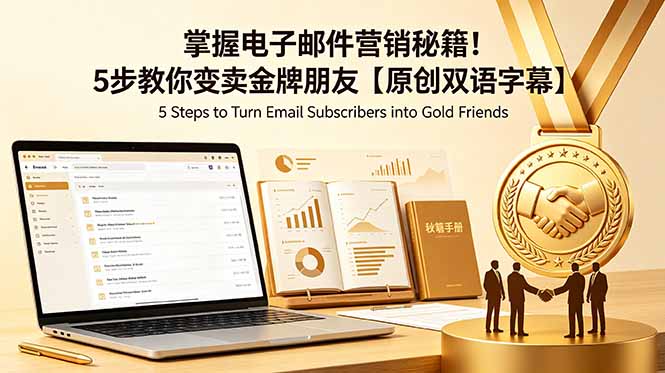 掌握电子邮件营销秘籍！5步教你变卖金牌朋友【原创双语字幕】福星网赚创业资源-网赚项目-副业赚钱-互联网创业-资源整合福星网赚资源
