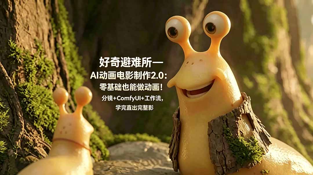 好奇避难所—AI动画电影制作2.0:零基础也能做动画!分镜+ComfyUI+工作流,学完直出完整影片-新时光资源网