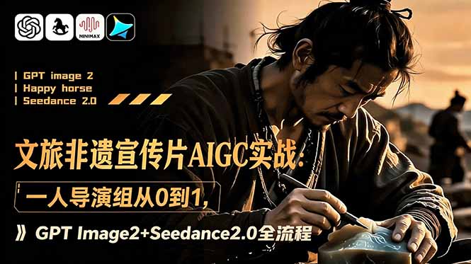 文旅非遗宣传片AIGC实战:一人导演组从0到1,GPT Image2+Seedance2.0全流程-新时光资源网