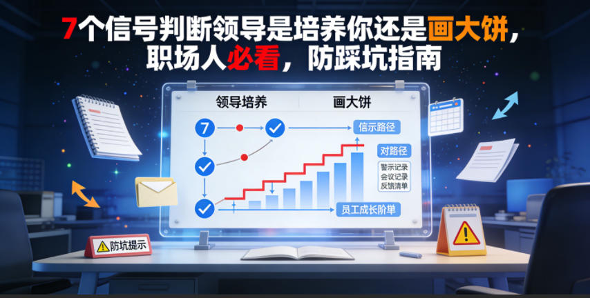 付费文章：7个信号判断领导是培养你还是画大饼，职场人必看，防踩坑指南-我爱发帖