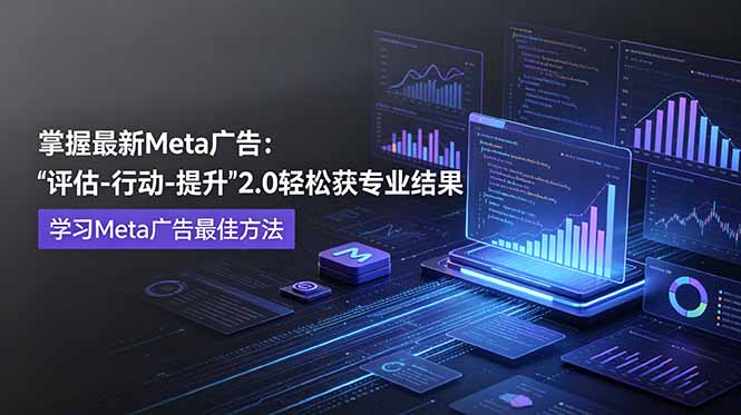 掌握最新的Meta广告，通过“评估-行动-提升”2.0版本轻松获得专业级结果。学习目前学习Meta广告的最佳方法-吾爱自习网