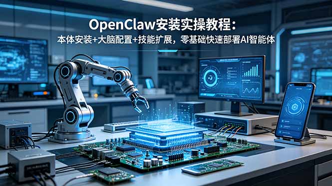 OpenClaw安装实操教程：本体安装+大脑配置+技能扩展，零基础快速部署AI智能体-吾爱自习网
