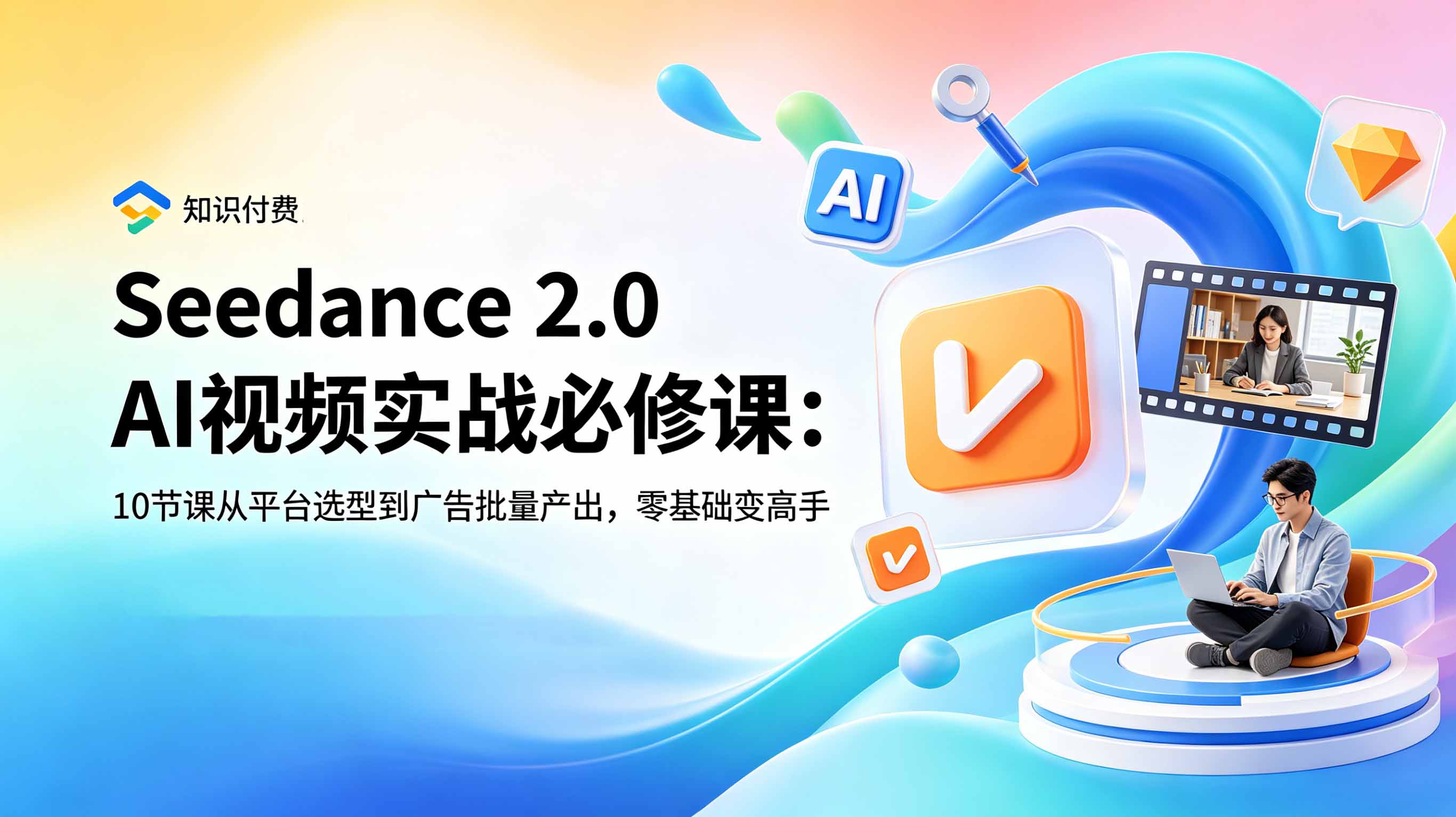Seedance 2.0 AI视频实战必修课：10节课从平台选型到广告批量产出，零基础变高手-新时光资源网