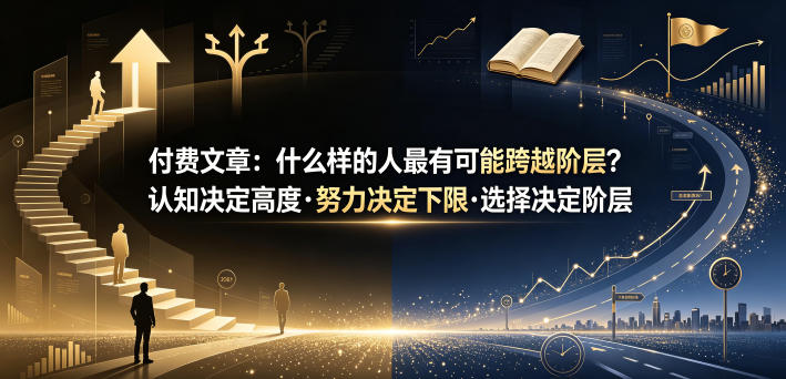付费文章:什么样的人最有可能跨越阶层?认知决定高度·努力决定下限·选择决定阶层-吾爱自习网