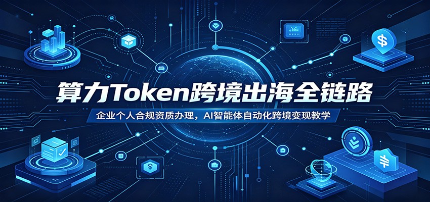 算力Token跨境出海全链路:企业个人合规资质办理,AI智能体自动化跨境变现教学-吾爱自习网