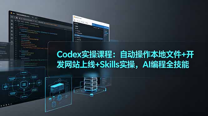 Codex实操课程：自动操作本地文件+开发网站上线+Skills实操，AI编程全技能-吾爱自习网