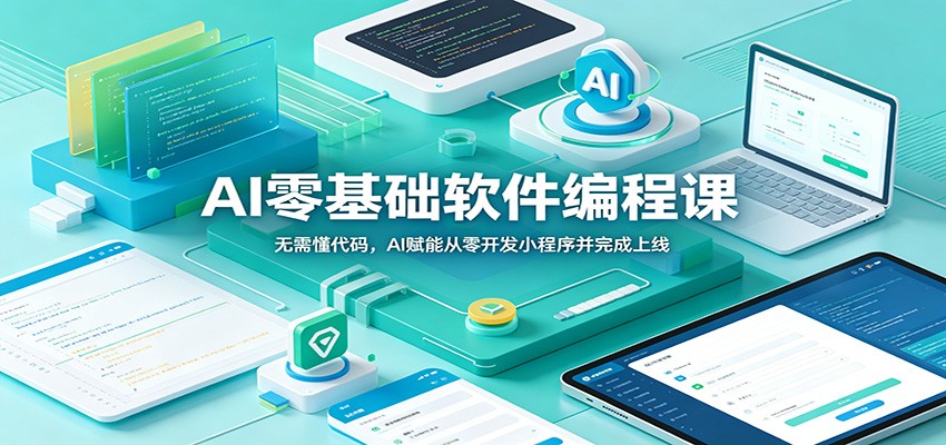 AI零基础软件编程课：无需懂代码，AI赋能从零开发小程序并完成上线-吾爱自习网